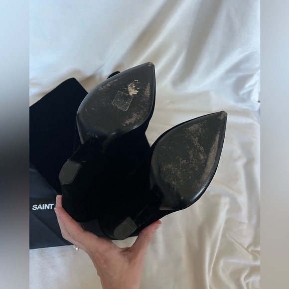 YSL Saint Laurent Nikki Velvet Boot Size 37 - Picture 9 of 11